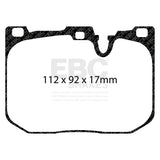 EBC BMW F20 F22 F30 F32 Bluestuff NDX Trackday Front Brake Pads - Brembo Caliper (Inc. M135, M240i, 335i & 440i) (Pair)