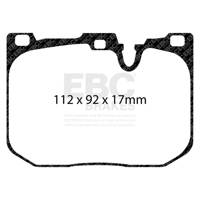 EBC BMW F20 F22 F30 F32 Bluestuff NDX Trackday Front Brake Pads - Brembo Caliper (Inc. M135, M240i, 335i & 440i) (Pair)