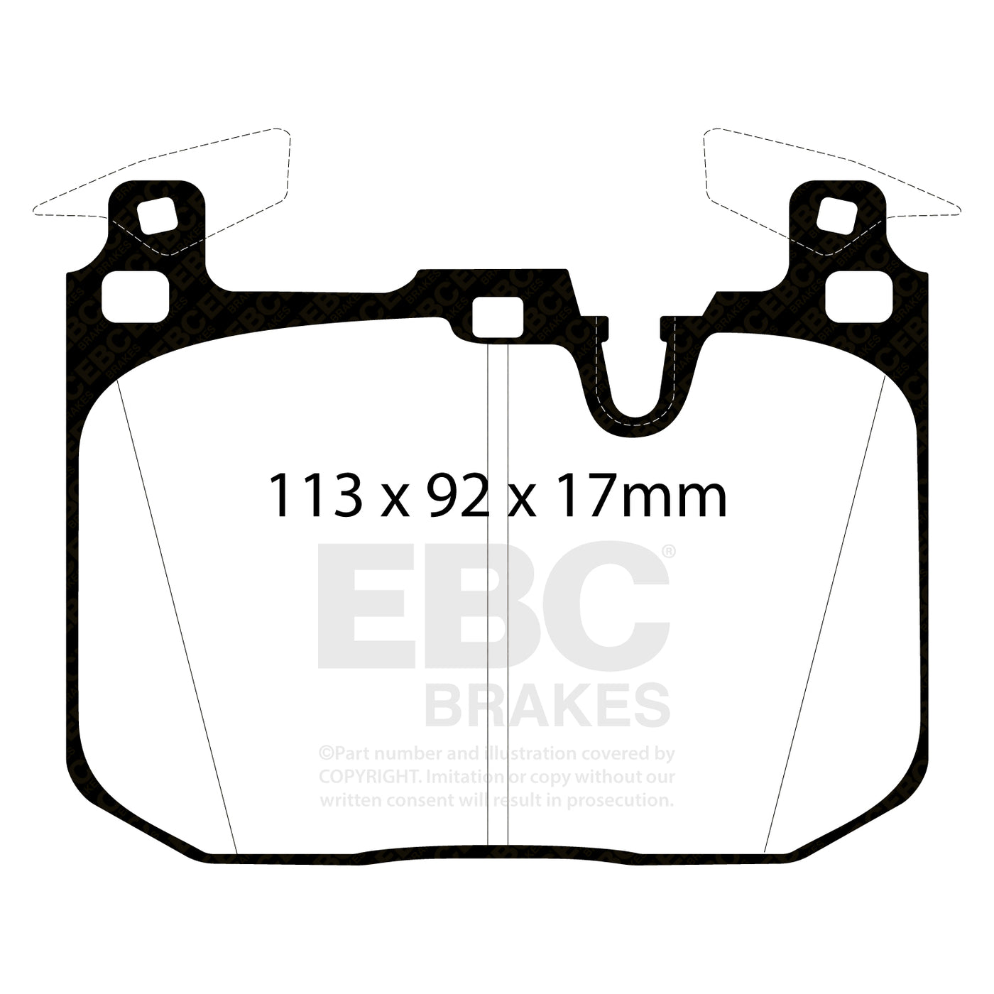 EBC BMW F80 F82 F87 Yellowstuff Street And Track Front Brake Pads - Brembo Caliper (M2, M2 Competition, M3 & M4)
