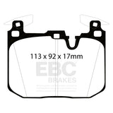 EBC BMW F80 F82 F87 Yellowstuff Street And Track Front Brake Pads - Brembo Caliper (M2, M2 Competition, M3 & M4)