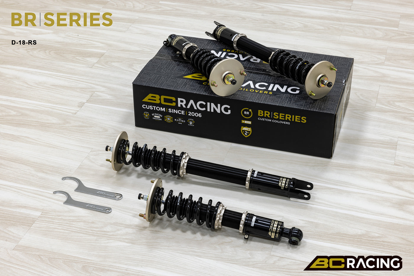 BC Racing BR Series Coilovers - Nissan Skyline R34 GTS ER34 (Rear Fork) (98-01) - Type RS, 6/5kg Springs