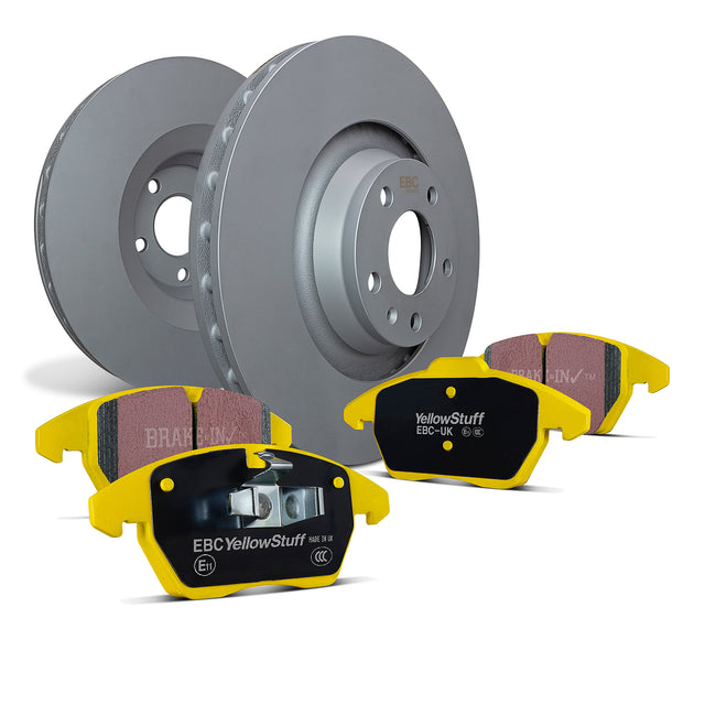EBC BMW F20 F21 F22 F23 Front Yellowstuff Pad & OE Quality Replacement Disc Kit (Inc. M135i, M140i, M235i & M240i xDrive)