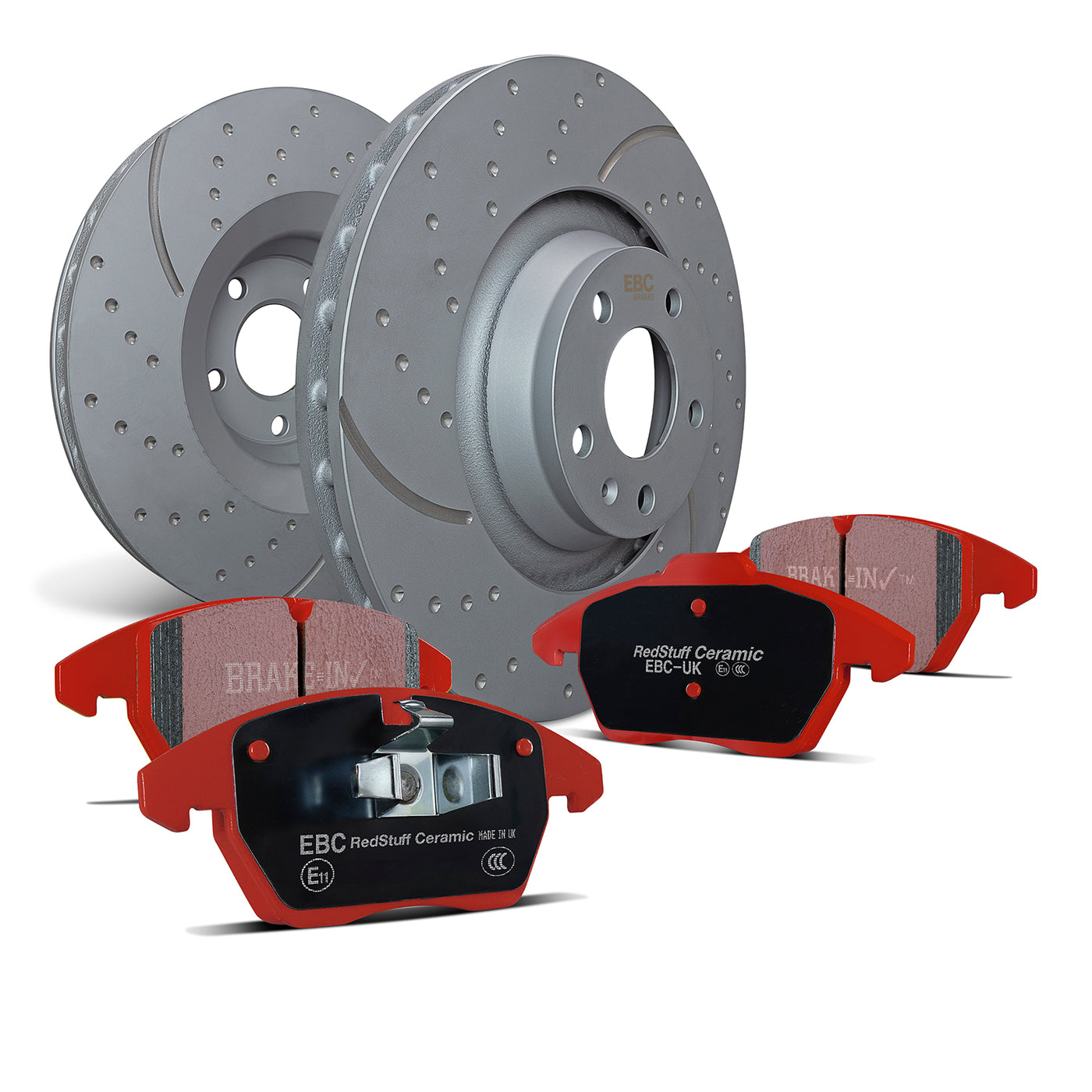 EBC PD12KR256 BMW Redstuff Rear Brake Pad & GD Disc Kit - Brembo Caliper