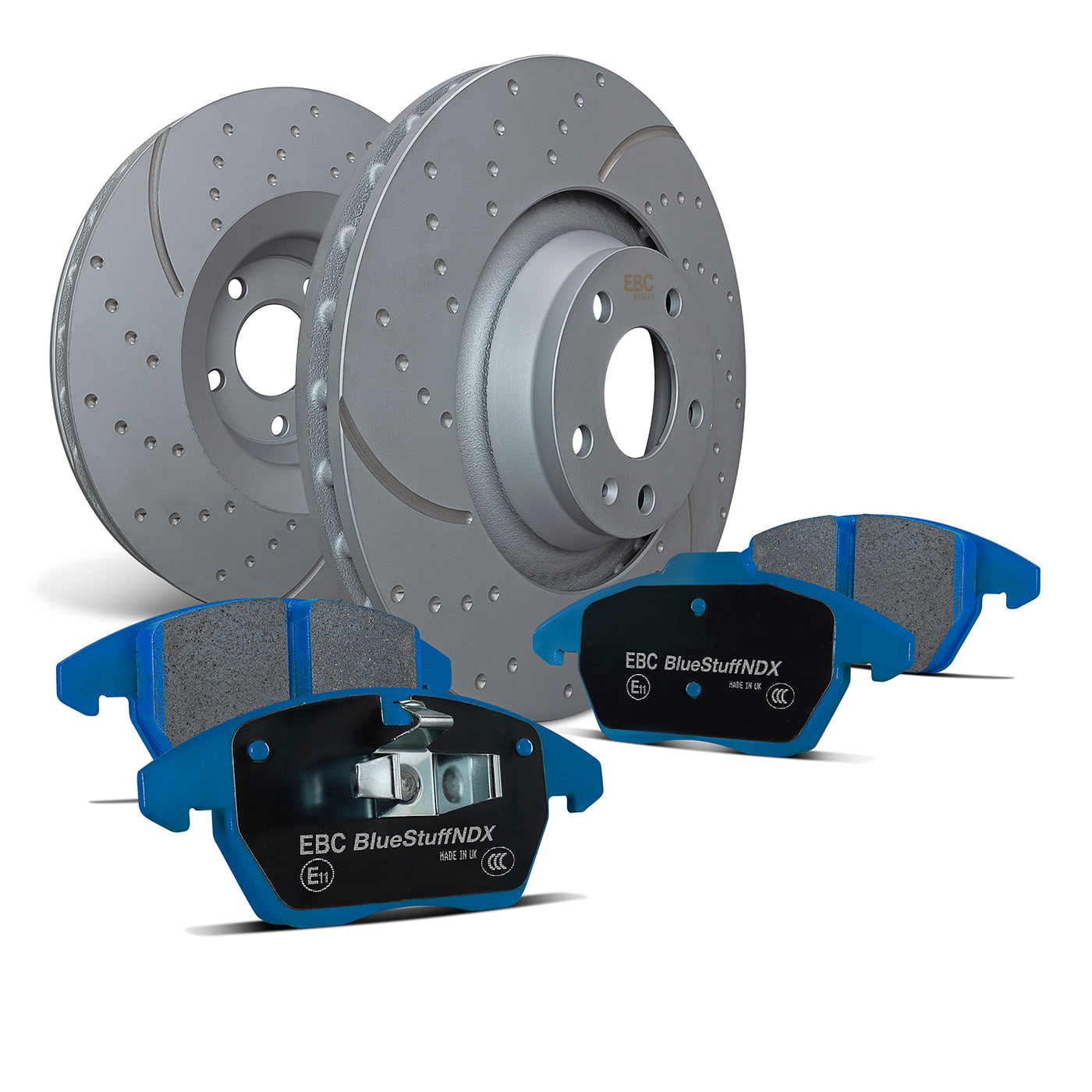 EBC PD14KR618 BMW Bluestuff Rear Brake Pad & GD Disc Kit - Brembo Caliper