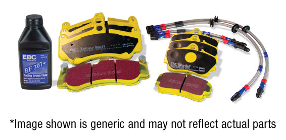 EBC PLK1384 BMW F80 Yellowstuff Pads and Brake Line Performance Pack - Brembo Caliper